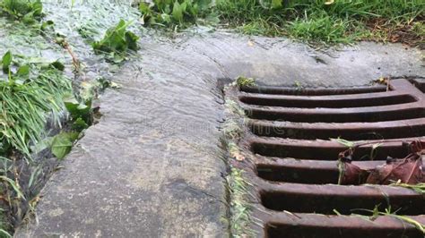 Rainwater Pouring From A Drain Stock Video Video Of Rainy Outdoors