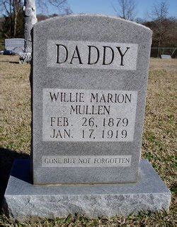 Willie Marion Mullen 1879 1919 Mémorial Find a Grave