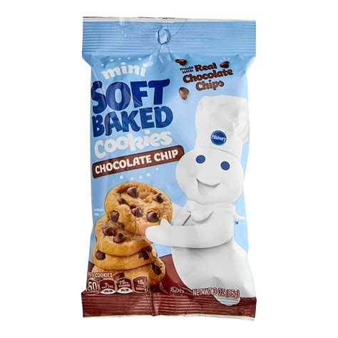 Pillsbury Soft Baked Mini Chocolate Chip Cookies 3 Oz 54 Case