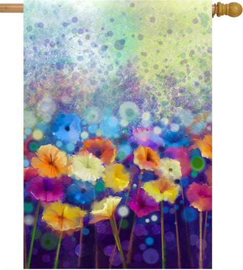 Amazon Shinesnow Watercolor Abstract Spring Seasonal Green Floral