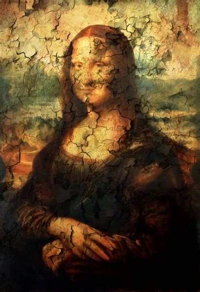 Reproducci N De Pintura Mona Lisa De Leonardo Da Vinci Y Efecto Antiguo