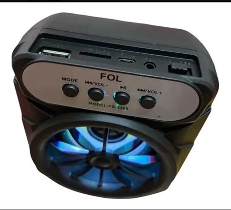 Bocina Fol Port Til Bluetooth Usb Y Luz Led Exterior Mercadolibre