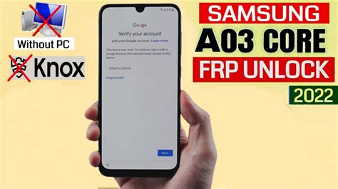 Samsung A03 Core Frp Bypass Get Started Now Unlock Frp On Samsung