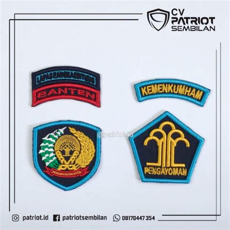 Jual Badge Pdh Pdl Kemenkumham Timbul Full Bordir Indonesiashopee