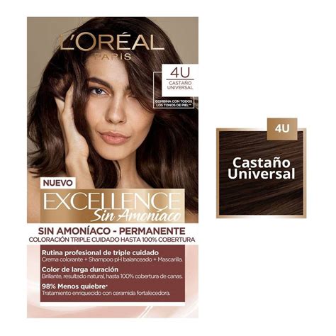 Tinte Para Cabello L Or Al Excellence Sin Amon Aco U Casta O Universal