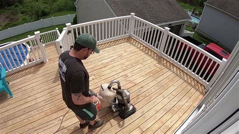 How To Sand A Deck Prep Before Stain Youtube