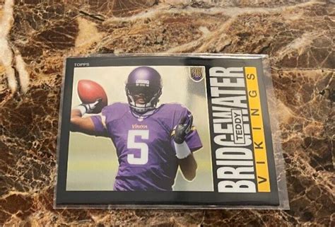 Teddy Bridgewater 2014 Topps Chrome Rookie 6 Vikings Dolphins 1985