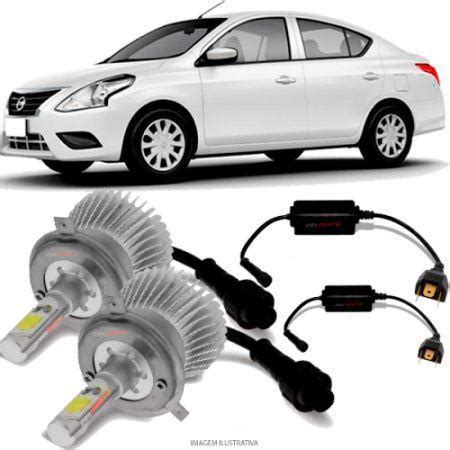 Kit L Mpada Super Led D H K Para Farol Alto Nissan Versa A