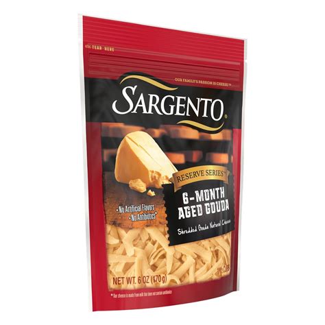 Sargento® Reserve Series™ Shredded 6 Month Aged Gouda Natural Cheese Package 6 Oz Shipt