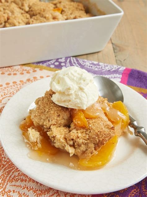 Ginger Pecan Peach Cobbler Bake Or Break