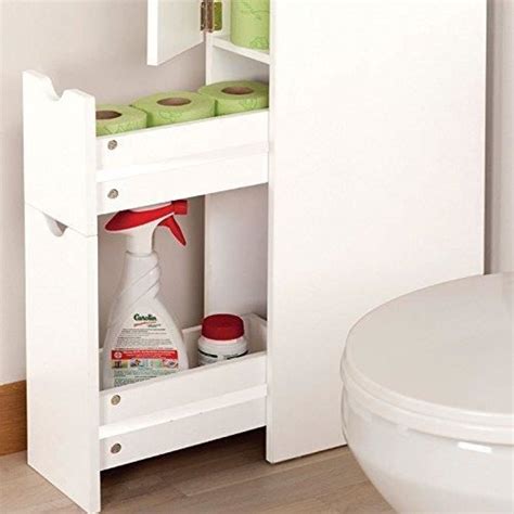 Meuble Wc Tag Re Bois Gain De Place Pour Toilettes Portes