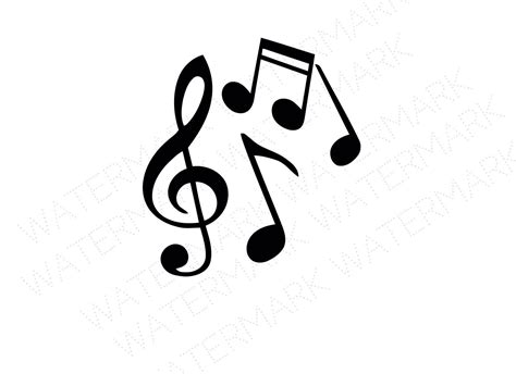 Music Notes Cutout Files For Cricut Svg And Silhouette Studio Etsy