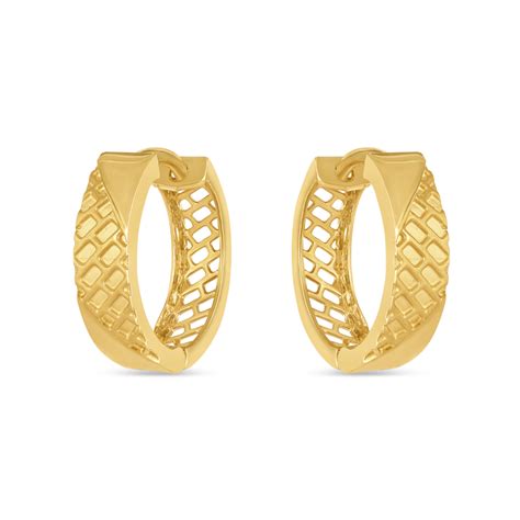 Ct Yellow Gold Hoop Earring Purejewels Uk