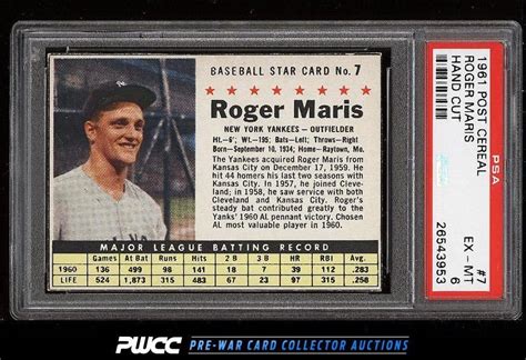 Ebay Auction Item 352021817237 Baseball Cards 1961 Post Cereal