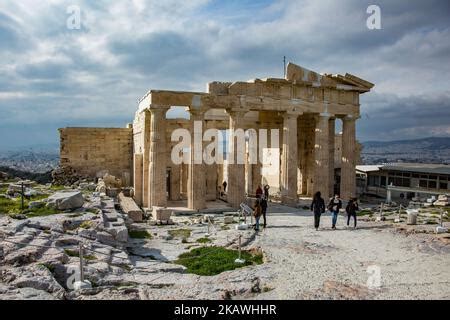 The Ancient Hill Of Acropolis Including The Worldwide Known Parthenon