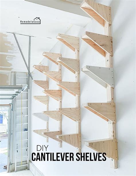 Garage Organization Diy Cantilever Shelves Garage Storage Shelves