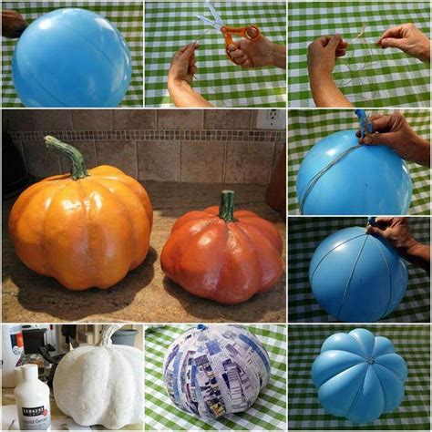 Calabaza De Papel Fall Crafts Diy Paper Mache Pumpkins Halloween