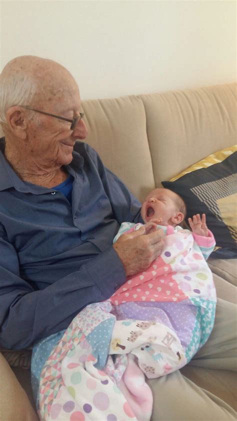 Great Grandfather Meeting His Great Granddaughter For The First Time