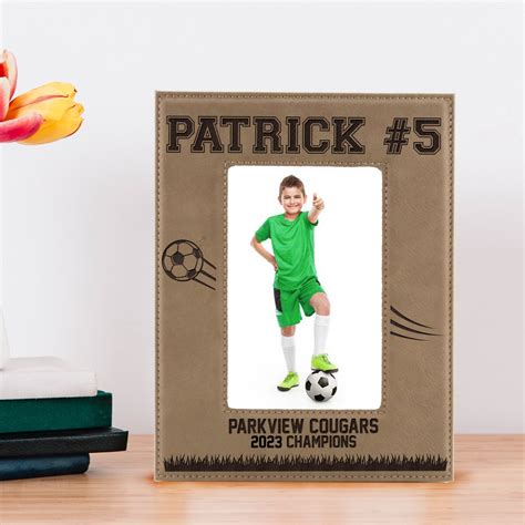 Personalized Soccer Picture Frame Soccer T For Boys Custom Sports