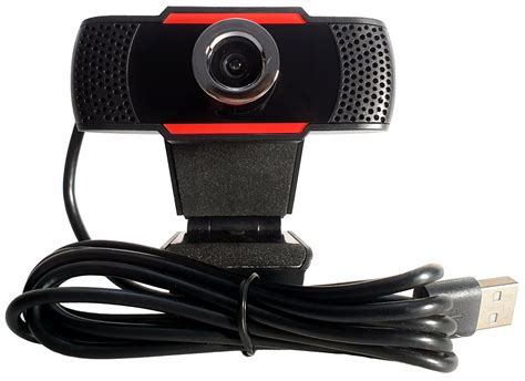 DUXO WebCam X22 Czarno Czerwona Kamera Internetowa USB 1080p Z