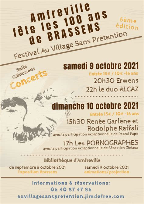 Georges Brassens Par Les Routes Du Printemps Amfreville Fête Les 100 Ans De Brassens