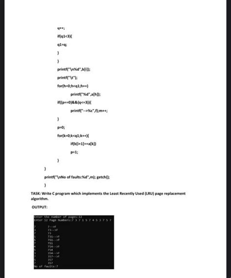 Solved Task Write C Program Which Implements The Least