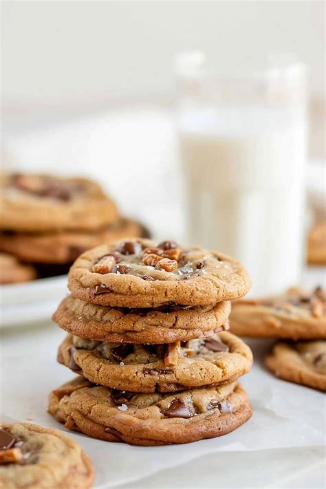 Brown Butter Toffee Chocolate Chip Cookies Insanely Good