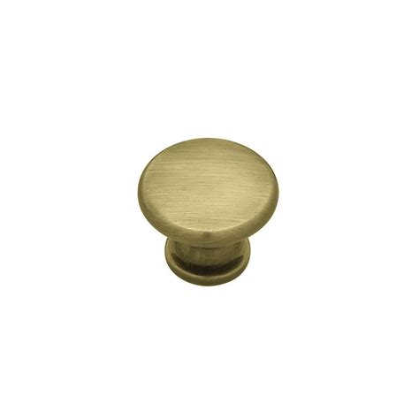 Liberty Simple Mushroom 1 1 8 In 28mm Antique Brass Round Cabinet