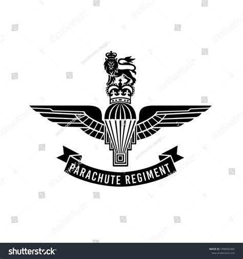 Military Badge Illustration Parachute Regiment Insignia Stock Vector ...