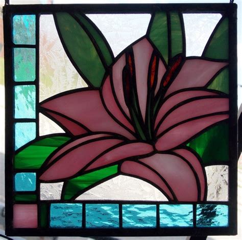 Pink Water Lily By Aigneadhaigeann Stained Glass Flowers Stained Glass Art Stained