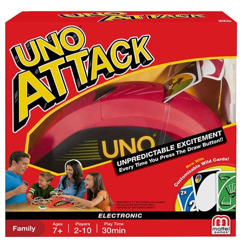 Uno Attack Rapid Fire Card Game For 2 10 Players Ages 7y Walmart