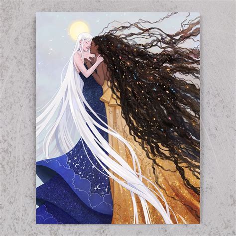 Sun And Moon Queer Art Lesbian Art Character Art