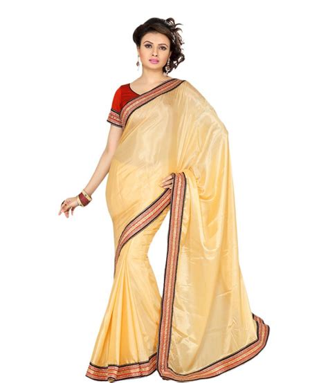 Saree Swarg Beige Art Silk Saree Buy Saree Swarg Beige Art Silk Saree