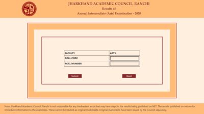 Jharkhand Jac Class Th Result Now Available At Jacresults Arts