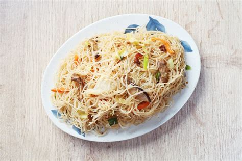 Stir fried rice noodles stock image. Image of noodle - 108764015