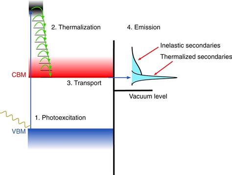 Schematic Diagram Showing The Elements Of Secondary Electron Emission