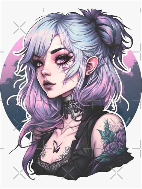 Pretty Alt Girl Pastel Goth Aesthetic Sticker For Sale By Nymmzi Redbubble