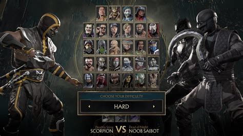 Mortal Kombat 11 Scorpion Vs Noob Saibot Difficulty Hard YouTube