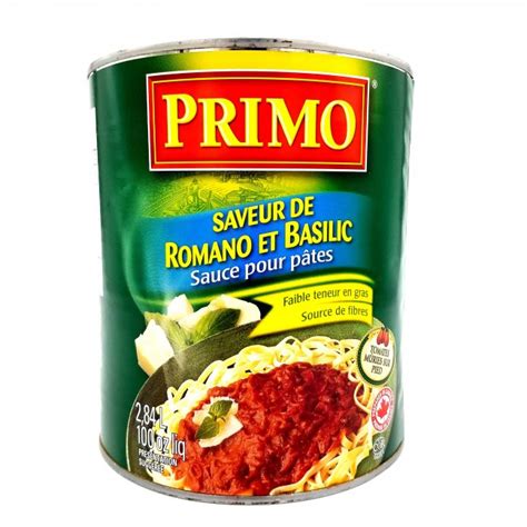 Sauce Pour Pâte Romano Et Basilic Primo Aubut 3540