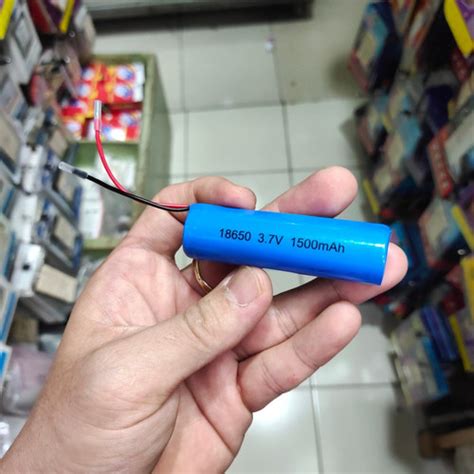 Jual Battery 18650 Model Kabel 2 Kapasitas 1500mah Baterai Battle