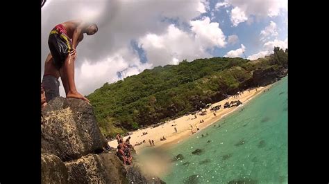 Waimea Bay Rock Jump Youtube