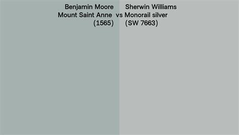 Benjamin Moore Mount Saint Anne Vs Sherwin Williams Monorail