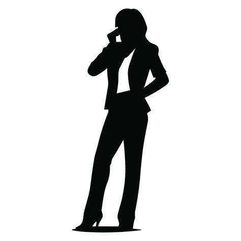 A Business Woman Vector Silhouette Free A Girl Vector Isolated On A