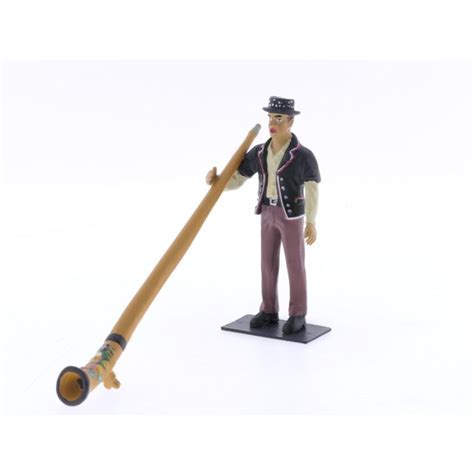 Prehm Miniaturen Schweizer Alphornbl Ser Mit Alphorn Schwarz