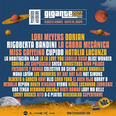 Completado El Cartel Del Festival Gigante Alcal De Henares