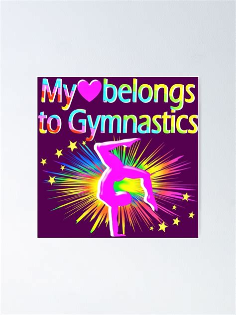 Pretty Purple Love Gymnastics Design Poster By Jlporiginals Redbubble