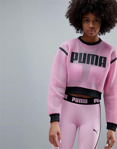 Puma Plus Exclusive To Asos Active Mesh Sweatshirt Purple Modesens