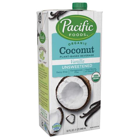 Pacific Foods Organic Coconut Milk Unsweetened Vanilla Plant Based