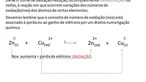 Rea O De Oxida O Redu O Redox Oxirredu O Youtube