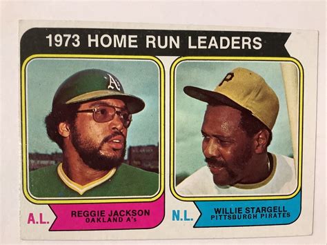 Topps Home Run Leaders Reggie Jackson Willie Stargell Vg